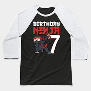 7Th Ninja I'M 7 Bday Best Baseball T-Shirt
